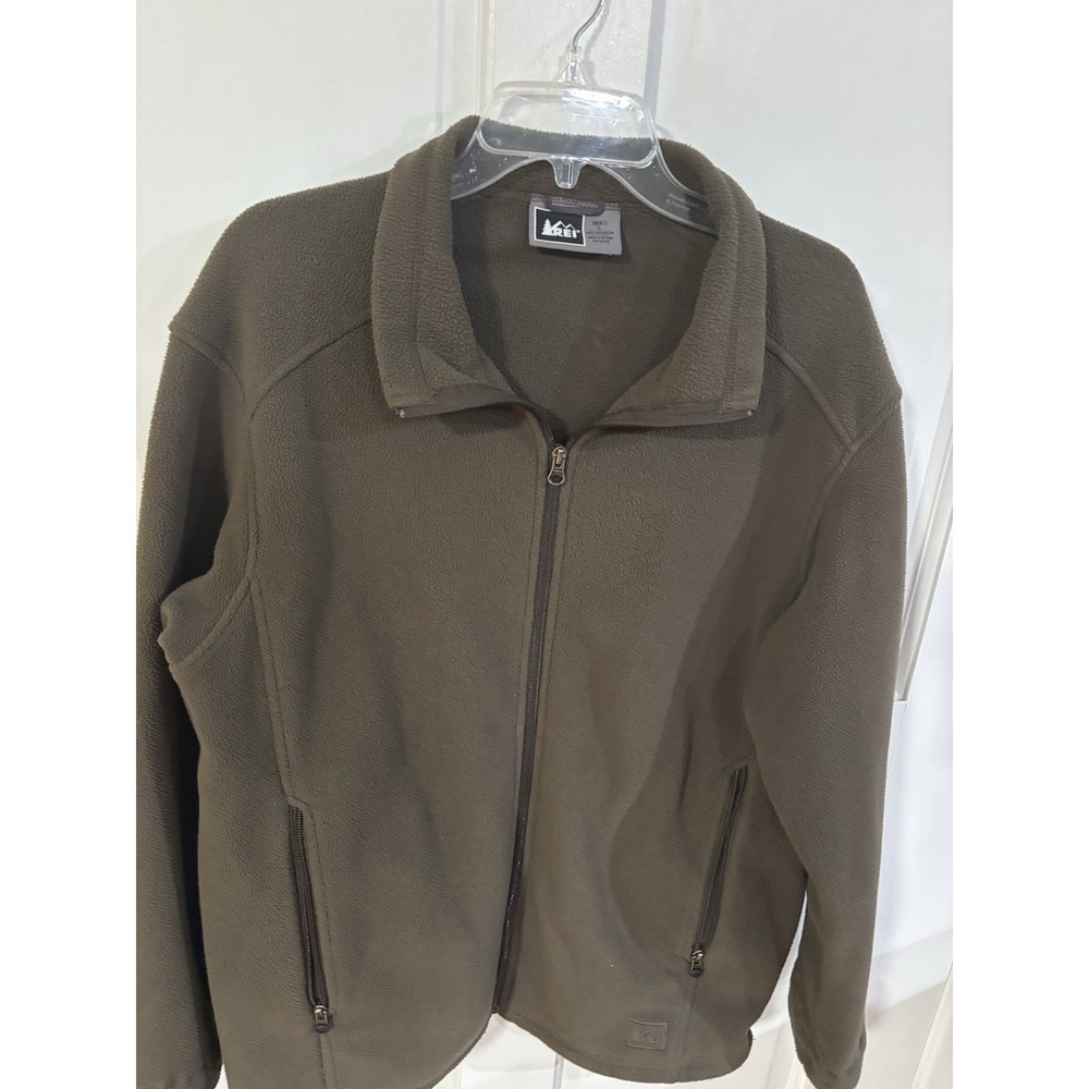 REI Men's Zip Up 100% Polyester Sweater